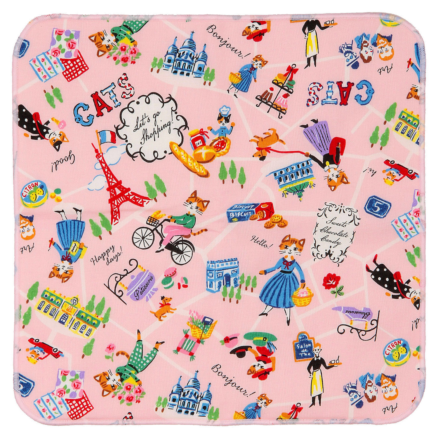 soffy shopping catパイルハンカチ - 画像2