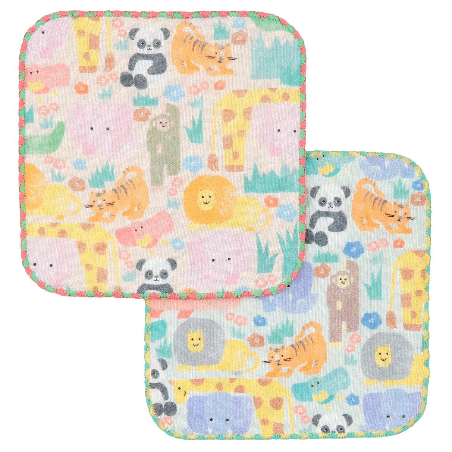 COCOWALK ミニハンカチ アニマルパズル - 画像1