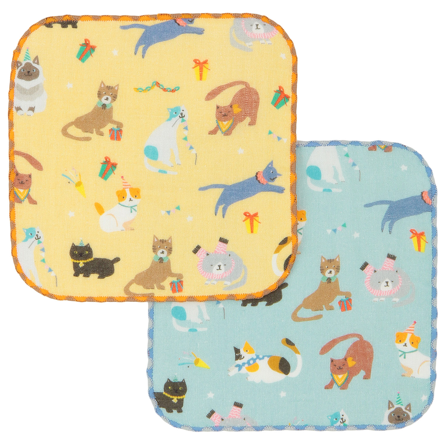 COCOWALK ミニハンカチ ぱーてぃーにゃんこ