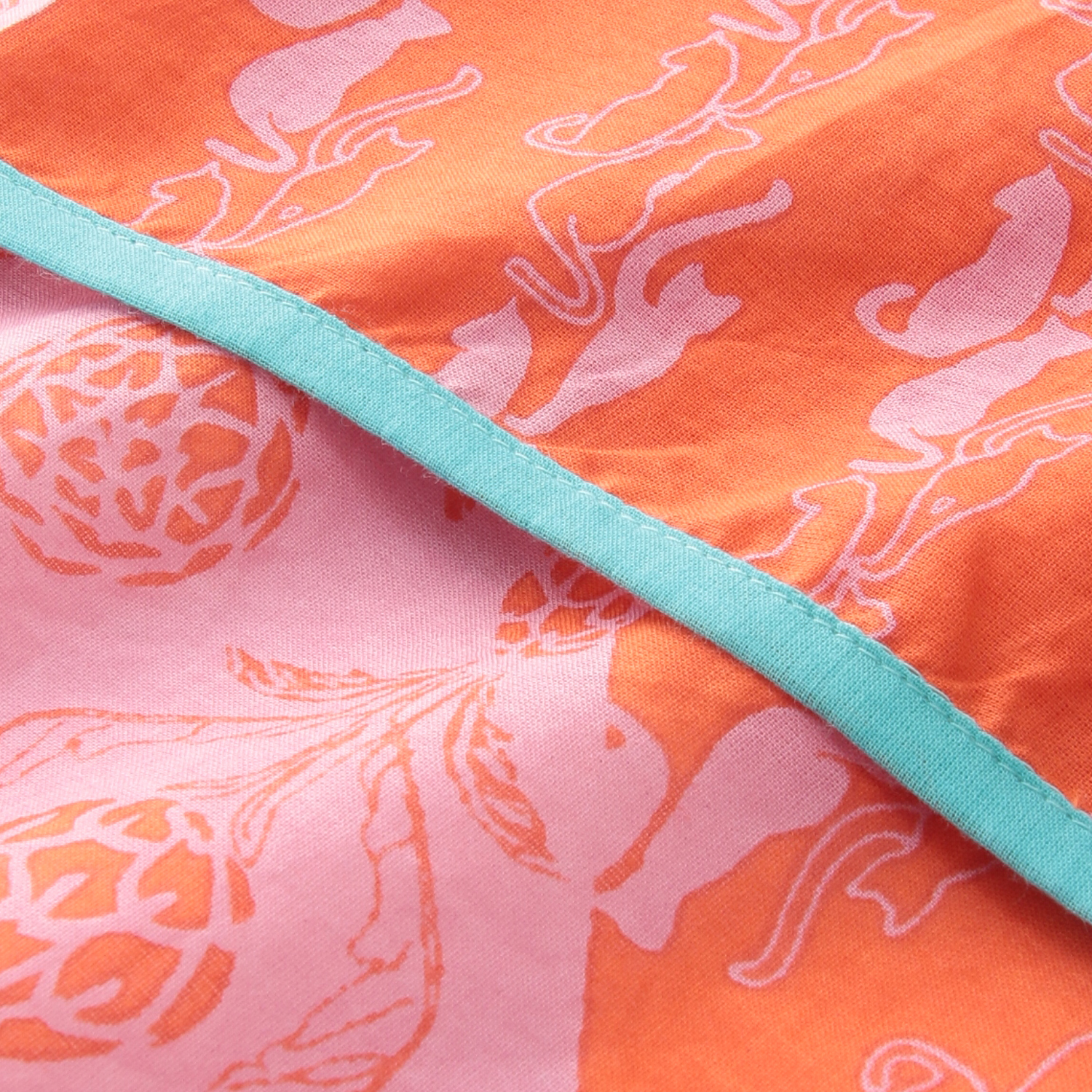 KILKI  インド綿ハンカチ キャッツアンドアーティチョーク - 画像4