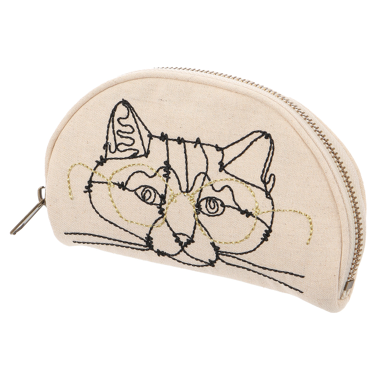 ＋HAyU fabric ポーチ メガネ猫 - 画像2