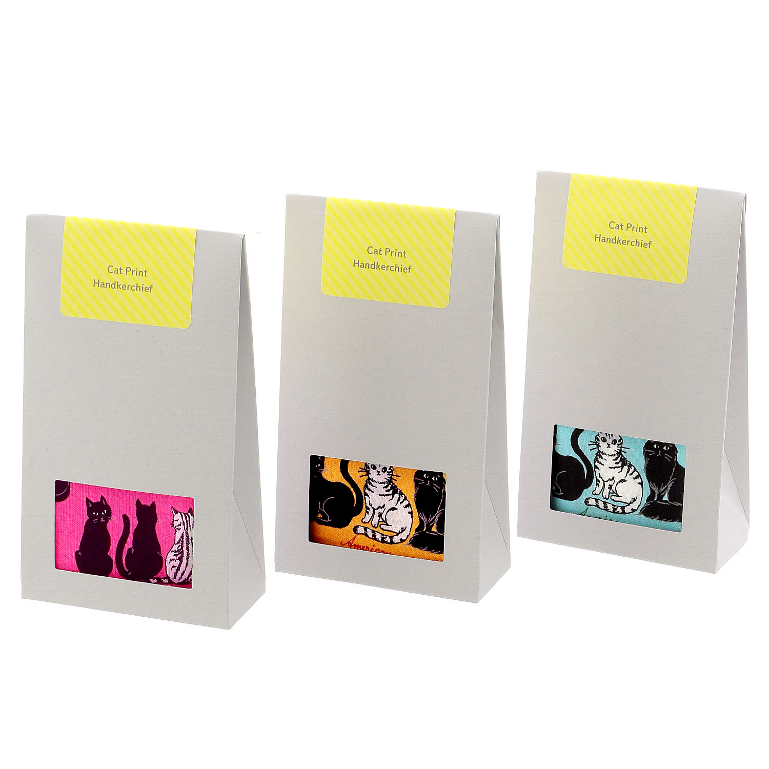 にゃんにゃんハンカチ （ギフトパッケージ入り） - 画像1