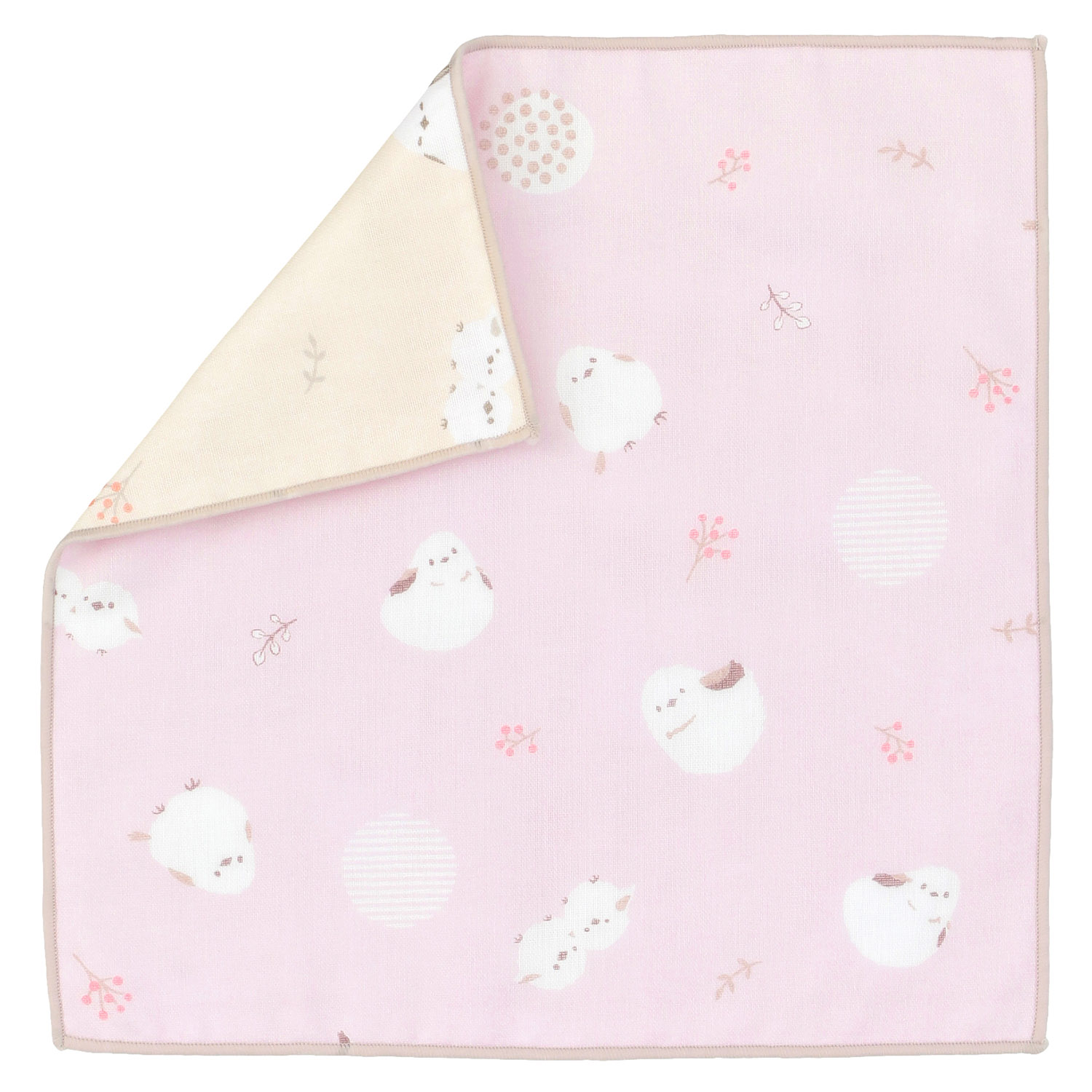 リバーシブルガーゼハンカチ シマエナガ - 画像2