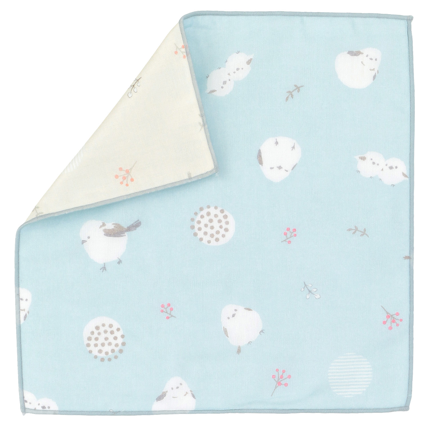 リバーシブルガーゼハンカチ シマエナガ - 画像3