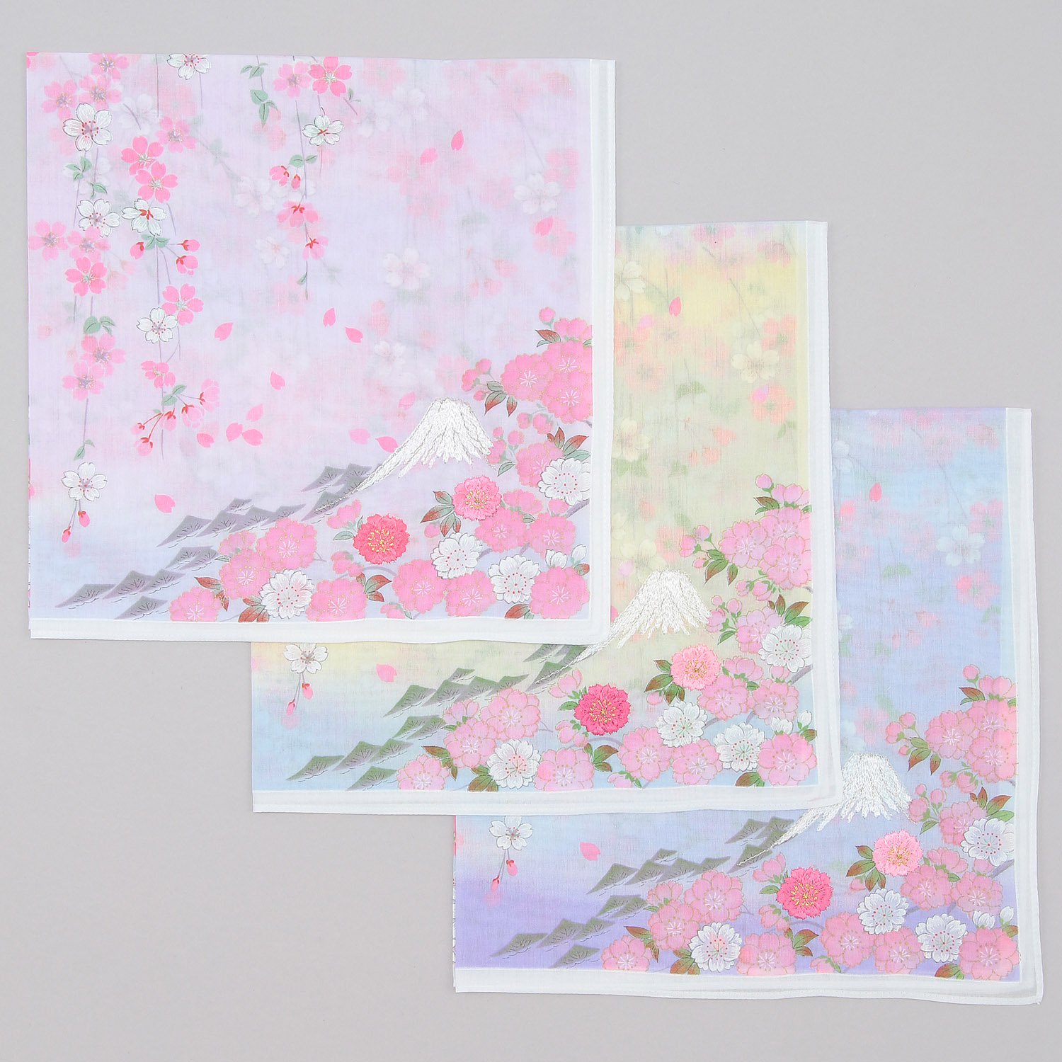 友禅刺繍 富士山 - 画像1