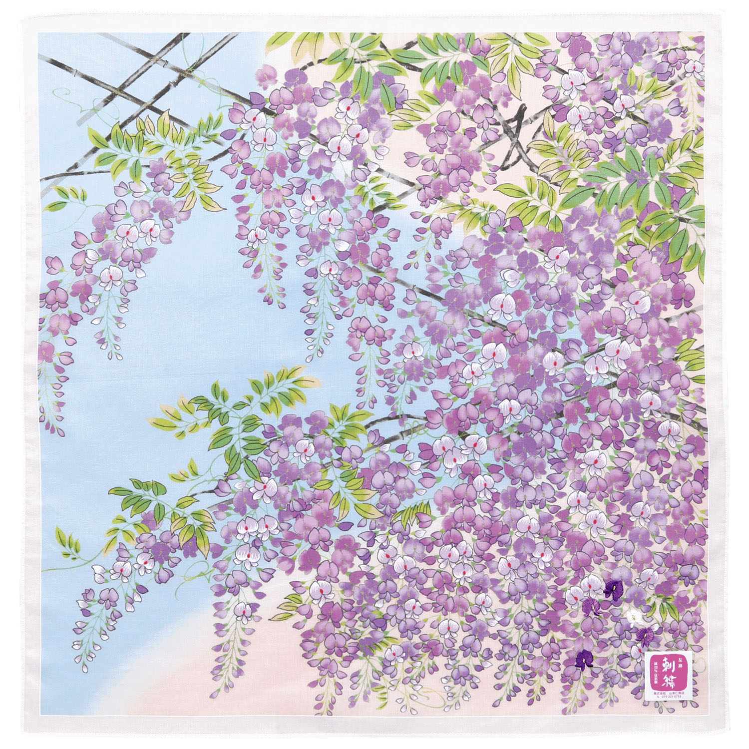 友禅刺繍 藤棚 - 画像2