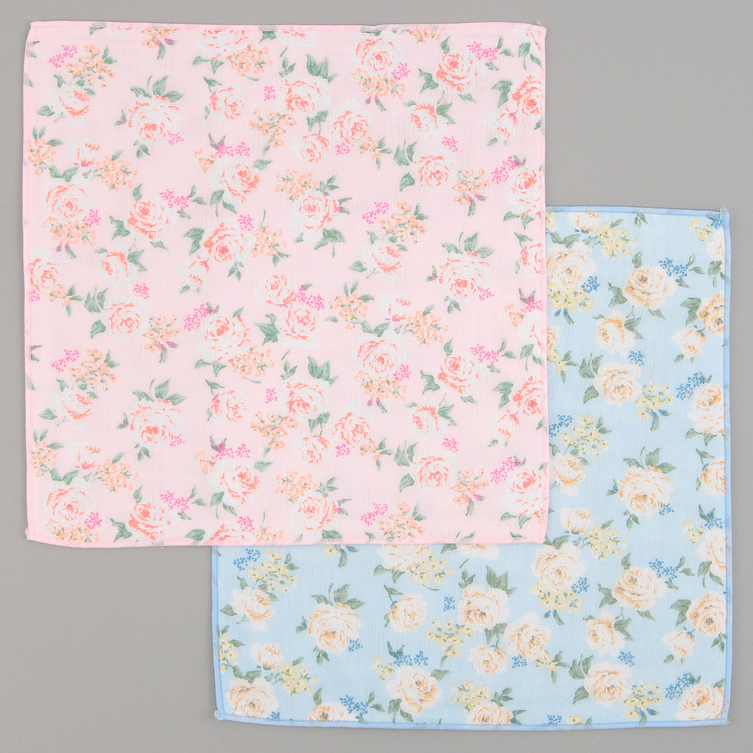 リバーシブルガーゼハンカチ クラシカルローズ - 画像1