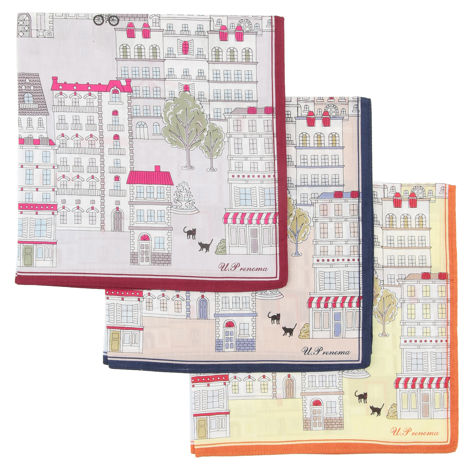 【在庫限り】U．Prenoma プリントハンカチ - 画像1