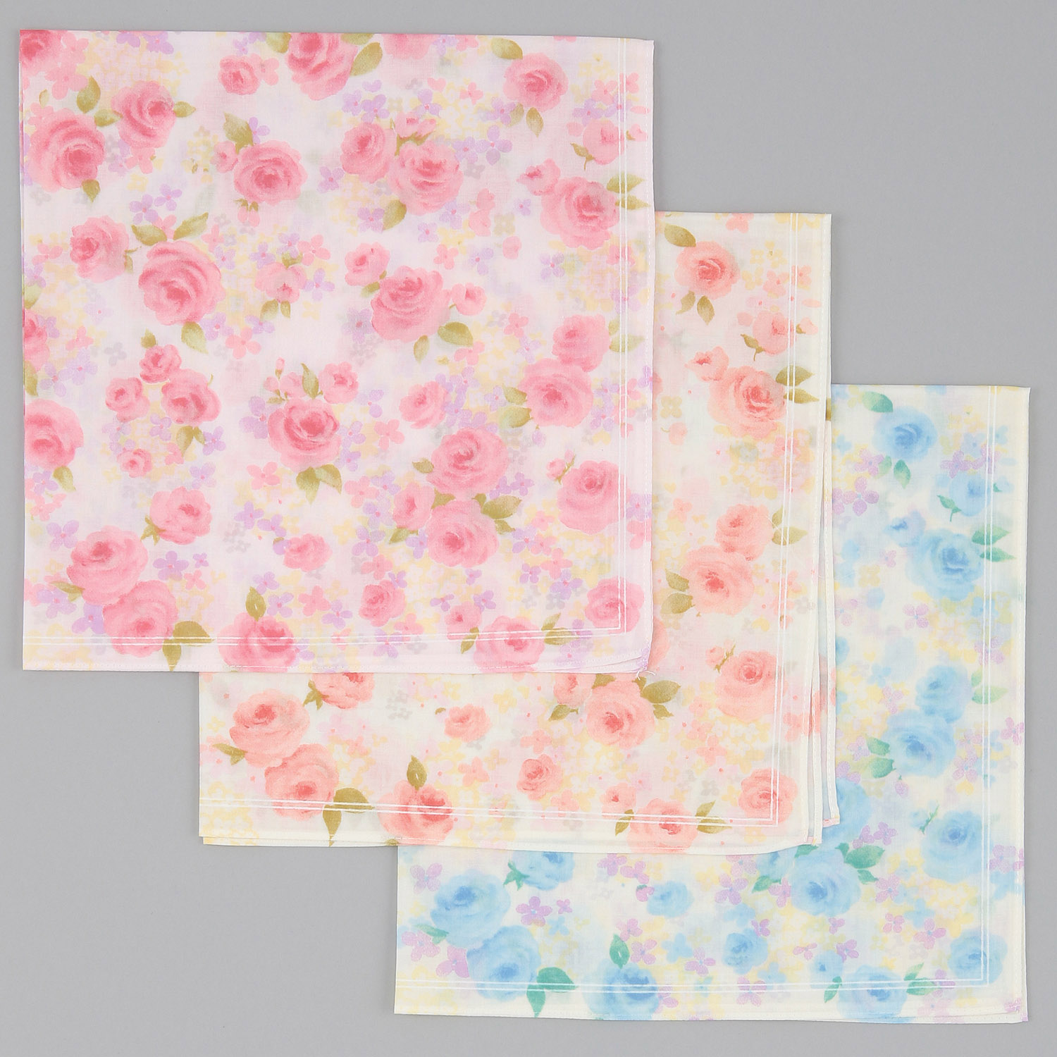 リバティフラワー婦人プリントハンカチ