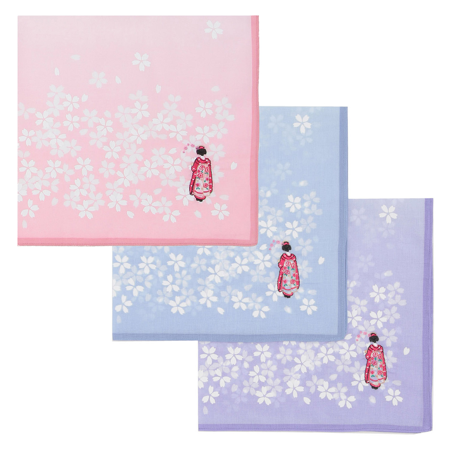 さくら吹雪 ハンカチ - 画像1