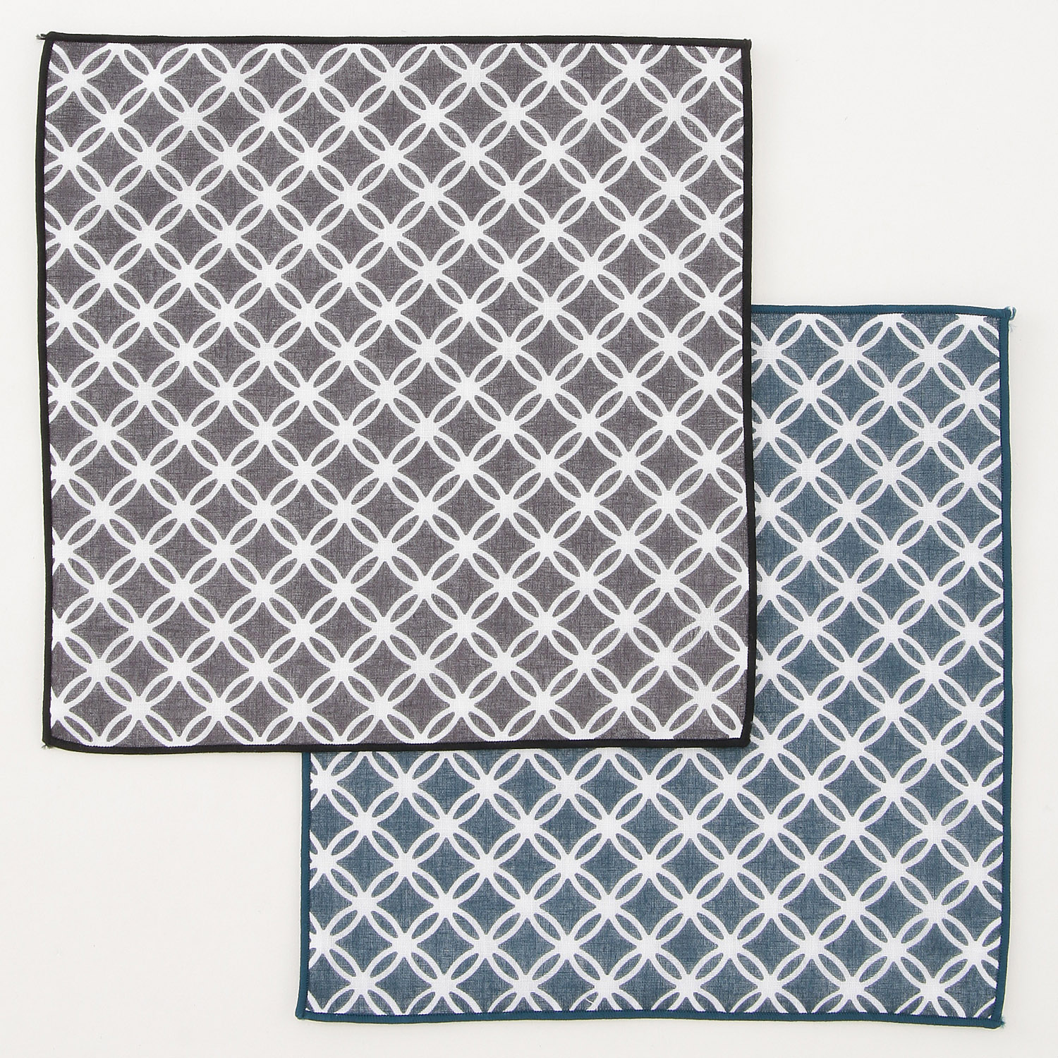 リバーシブルガーゼハンカチ 七宝 - 画像1