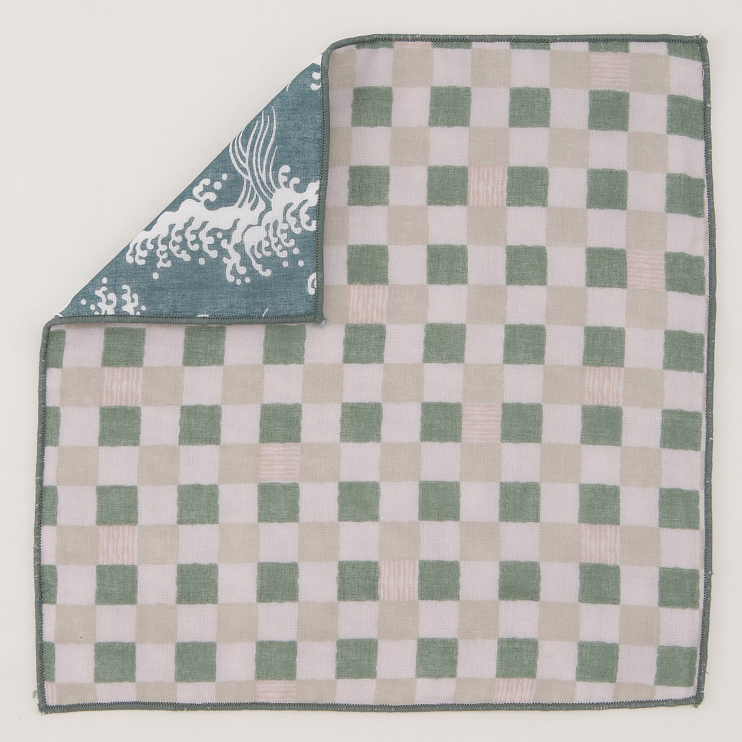 リバーシブルガーゼハンカチ 波千鳥 - 画像3