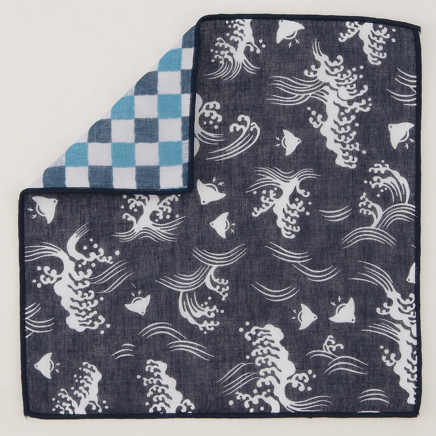 リバーシブルガーゼハンカチ 波千鳥 - 画像5