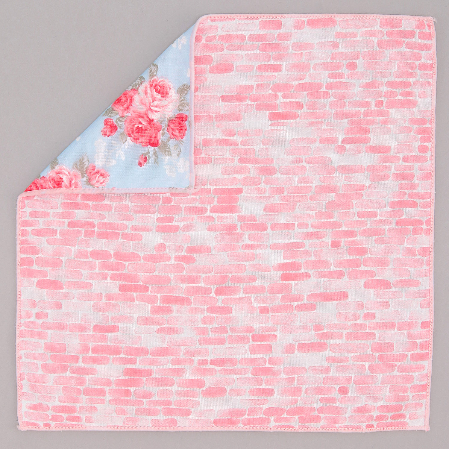 リバーシブルガーゼハンカチ ブリックローズ - 画像5