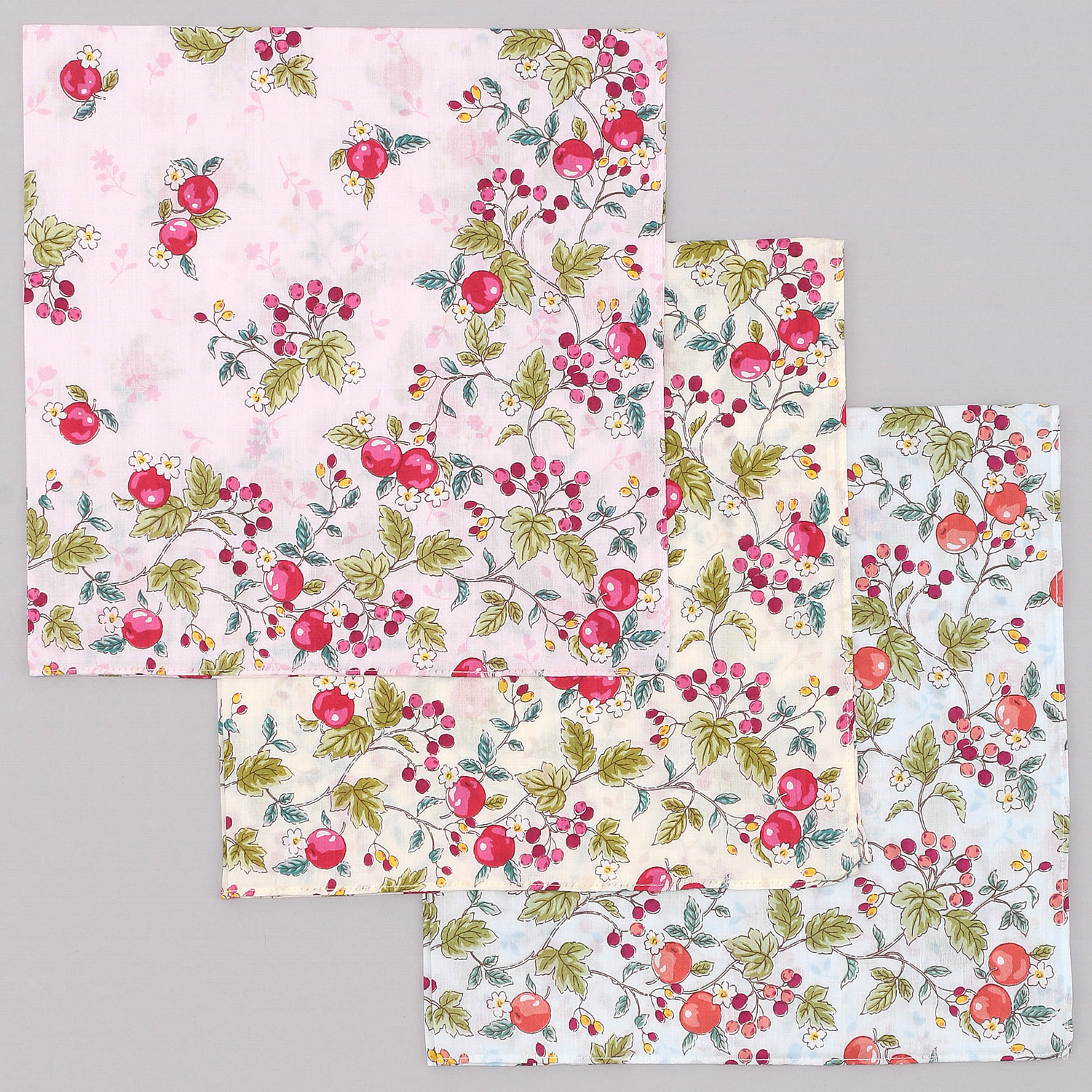 リバティフラワー婦人プリントハンカチ