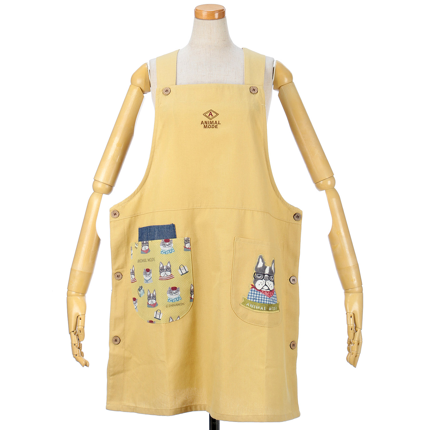 アニマルモード 両脇釦あきエプロン - 画像1