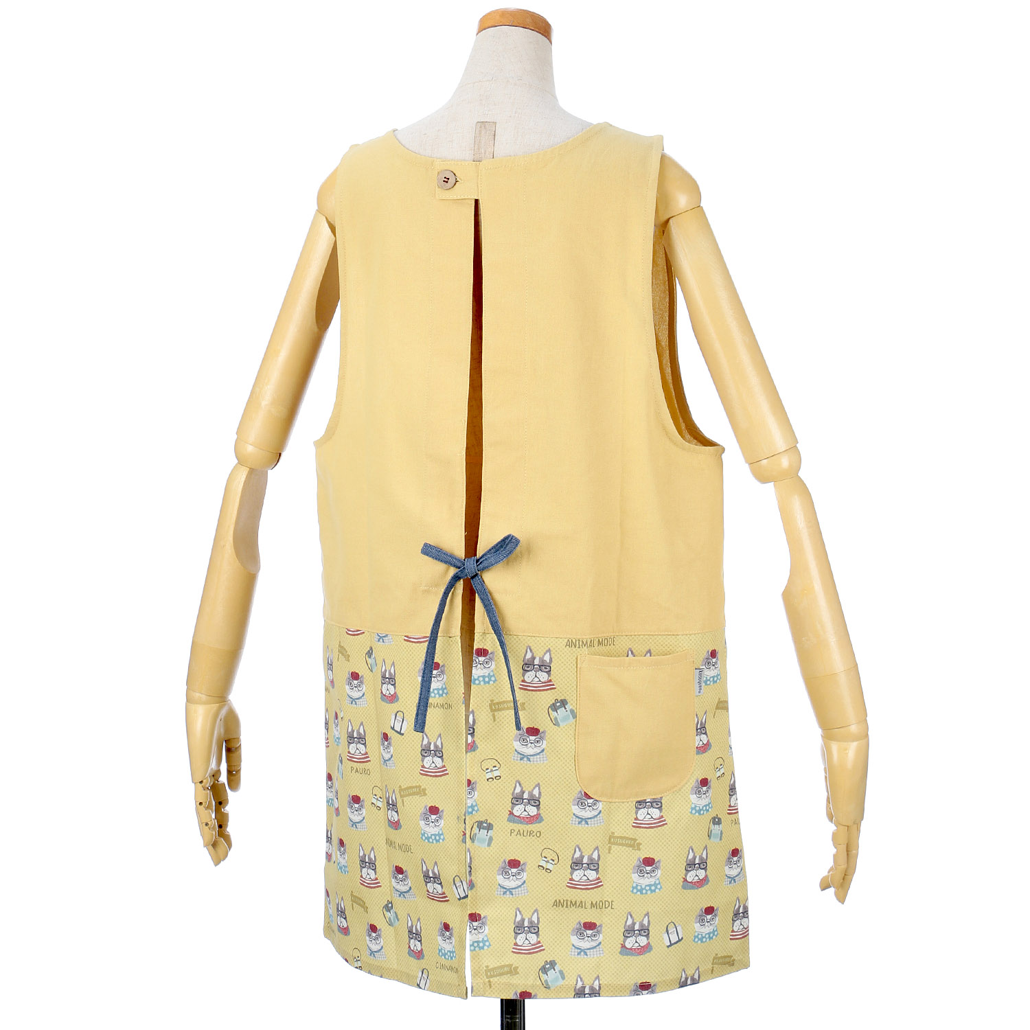 アニマルモード 釦リボンあきエプロン - 画像2