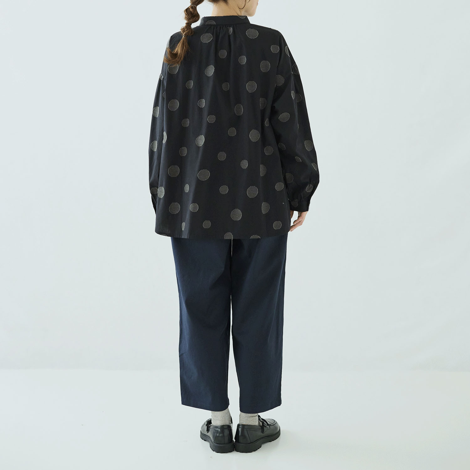 ノンノ ジャガードランダムドット柄シャツチュニック - 画像13