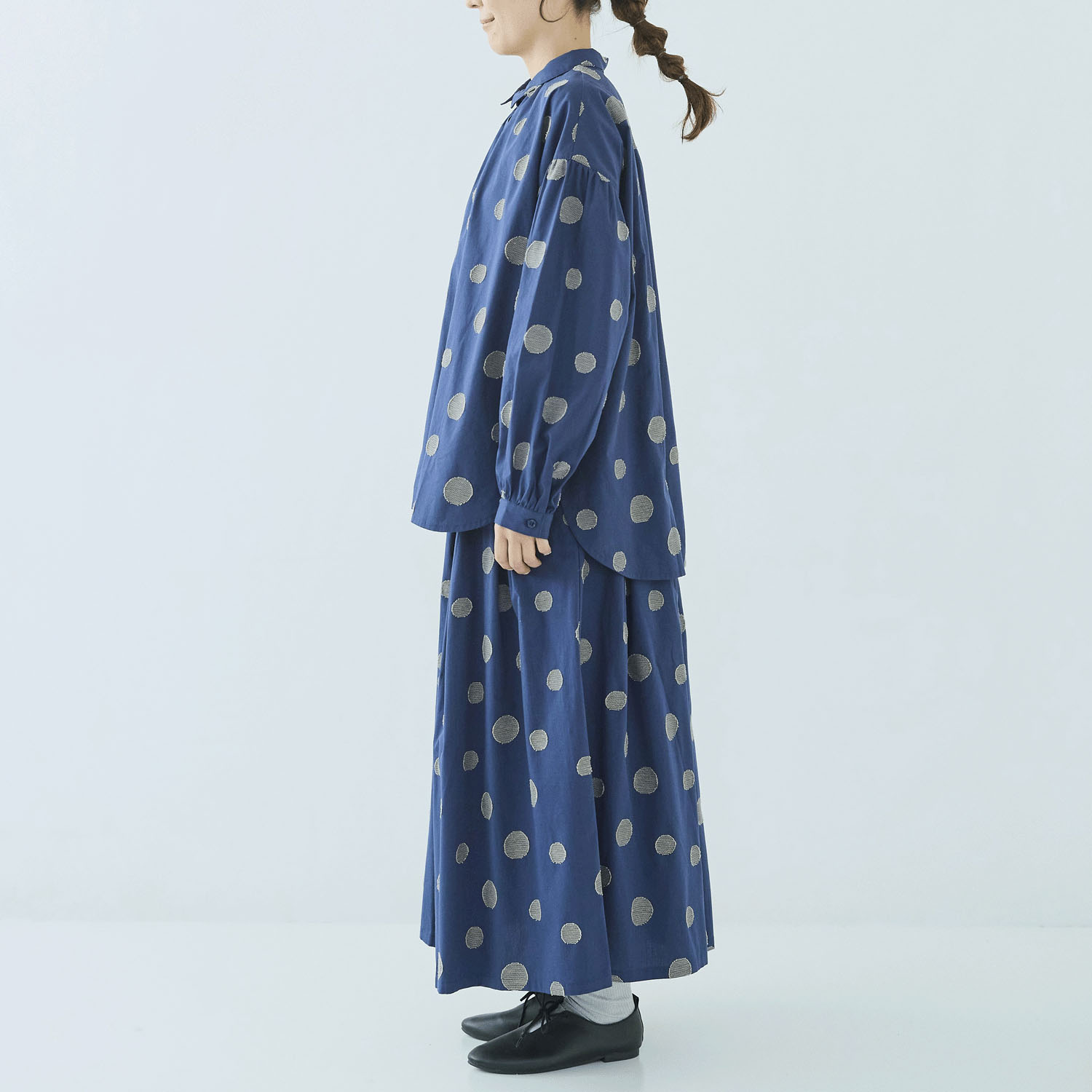 ノンノ ジャガードランダムドット柄シャツチュニック - 画像19