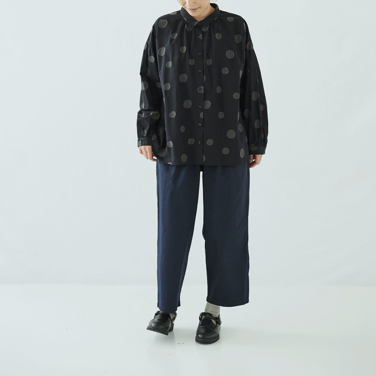 ノンノ ジャガードランダムドット柄シャツチュニック - 画像9