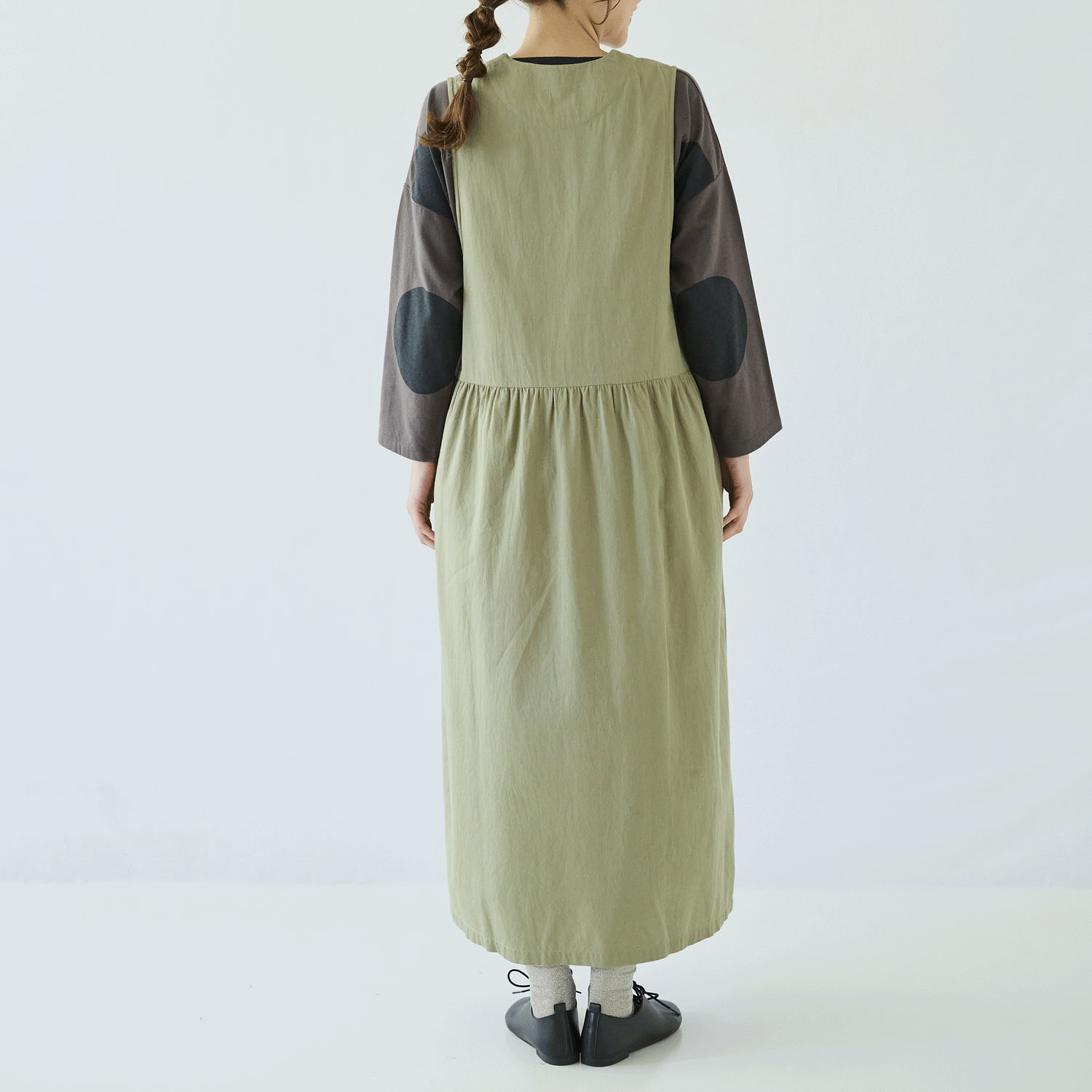 ノンノ デニム・ツイル ノースリーブワンピース - 画像12