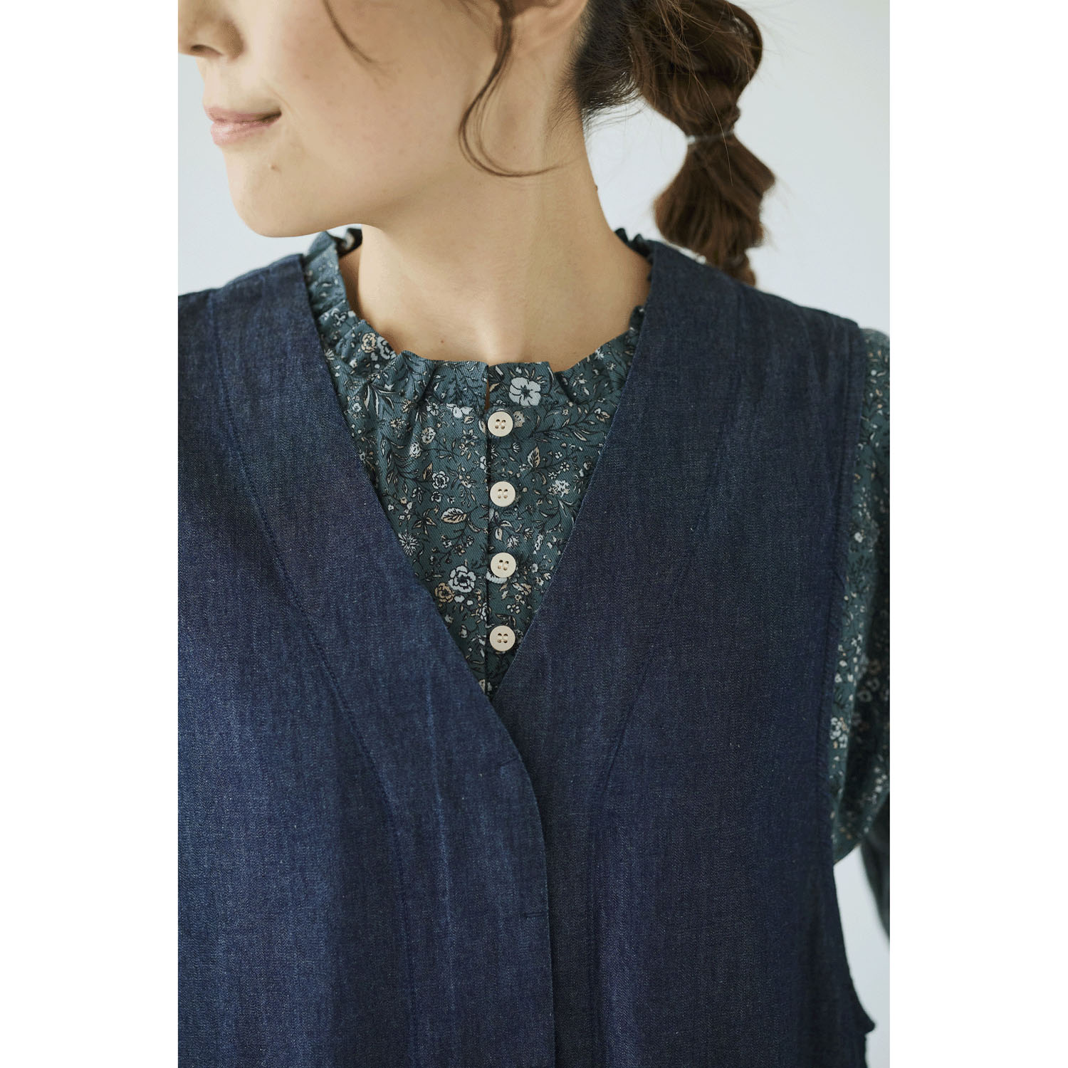 ノンノ デニム・ツイル ノースリーブワンピース - 画像21