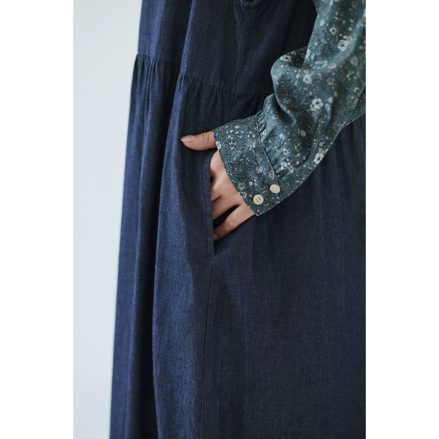 ノンノ デニム・ツイル ノースリーブワンピース - 画像22