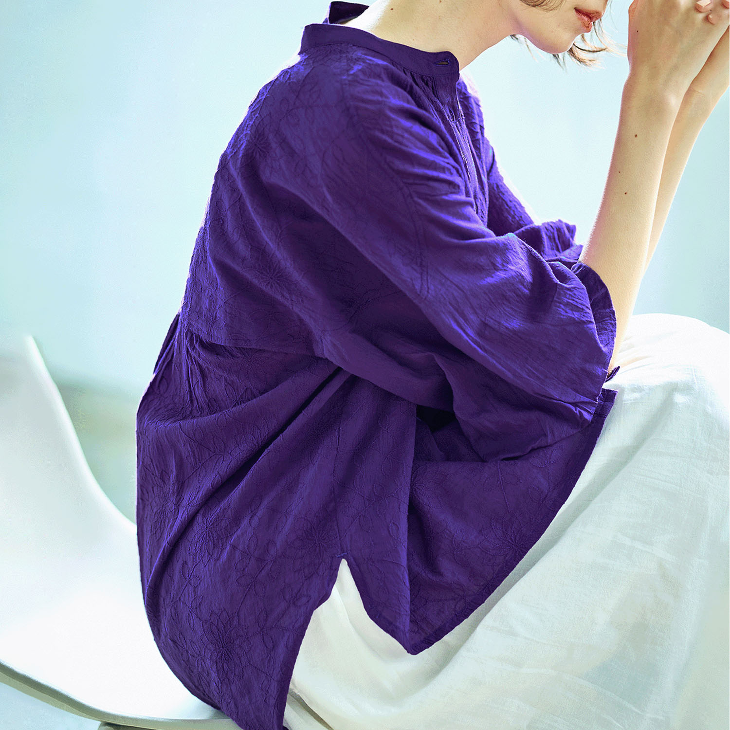 ノンノ 綿ボイルシフリー刺繍ブラウス - 画像15