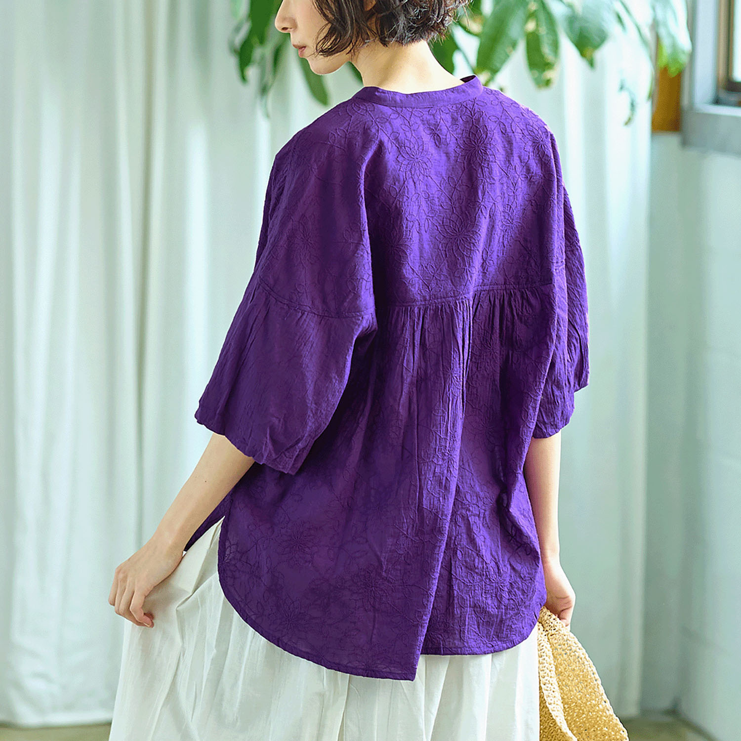 ノンノ 綿ボイルシフリー刺繍ブラウス - 画像16