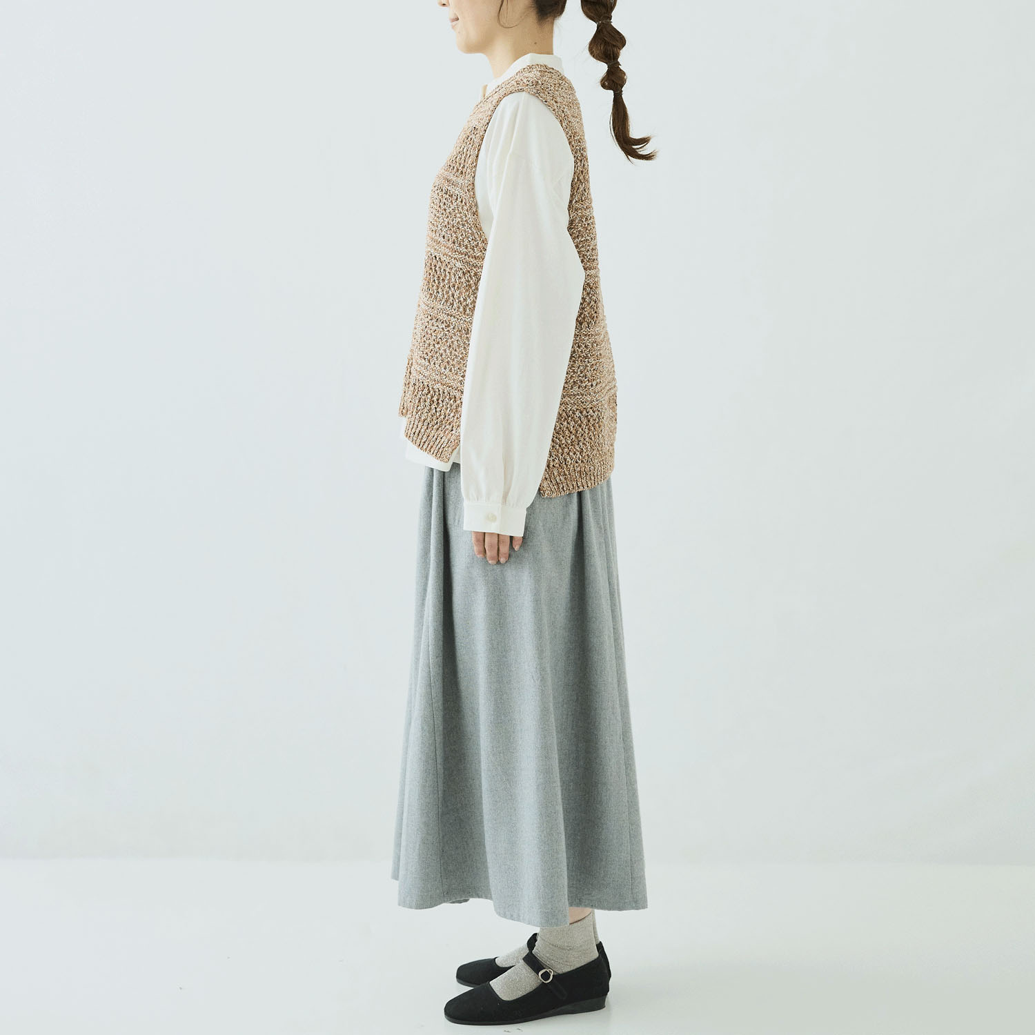 ノンノ MIXテープヤーン ニットベスト - 画像11