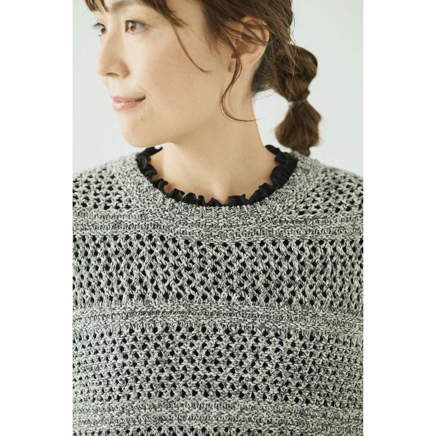 ノンノ MIXテープヤーン ニットベスト - 画像6