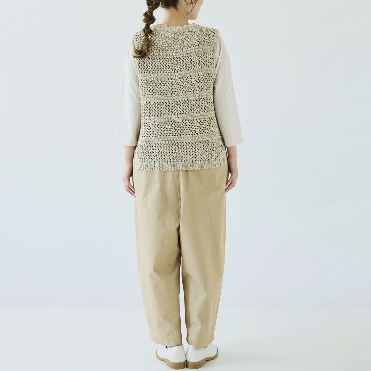 ノンノ MIXテープヤーン ニットベスト - 画像9