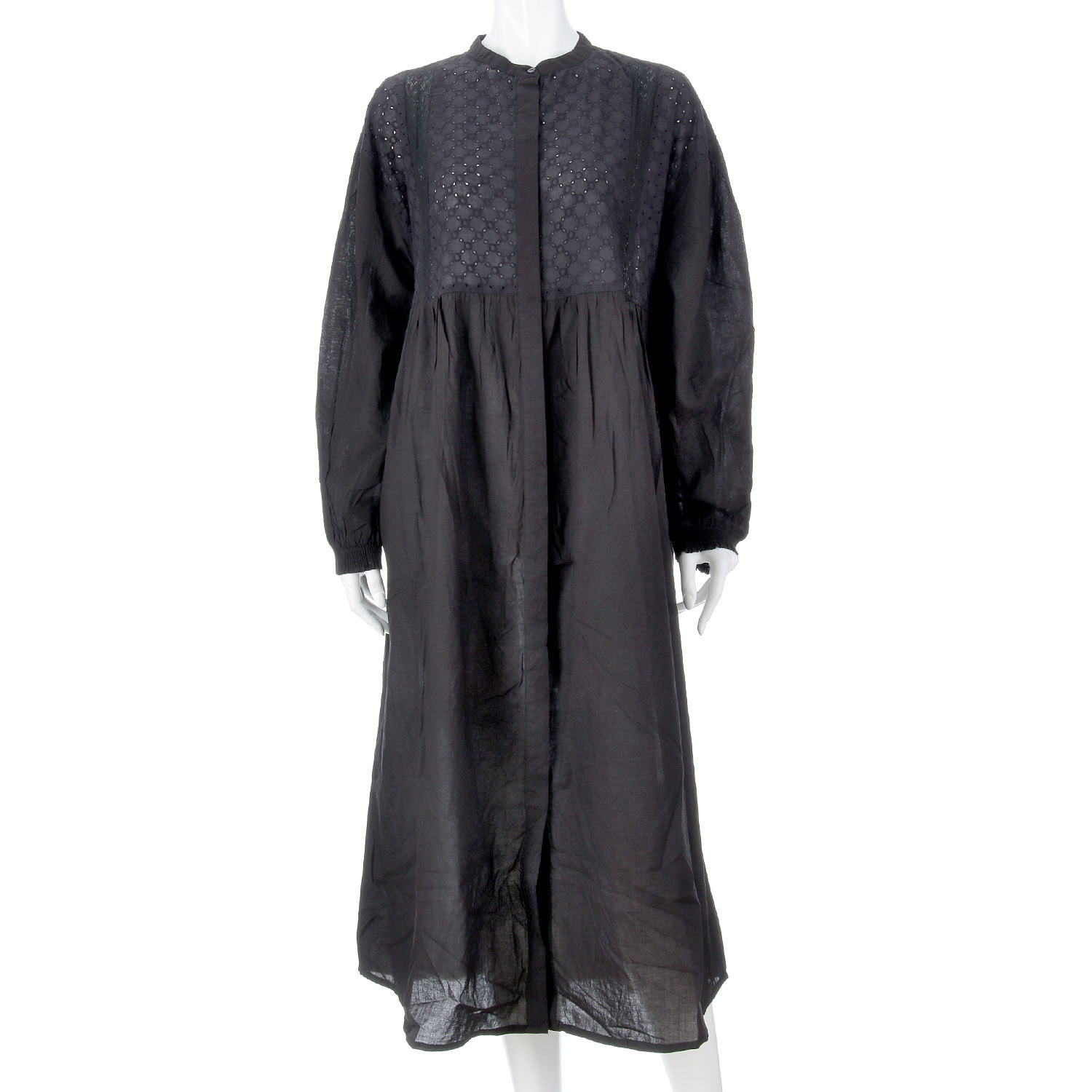 【ETONET限定】オーブ 刺繍切替長袖ワンピース - 画像2