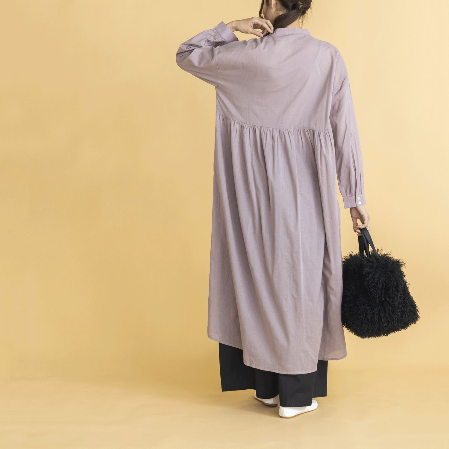 【ETONET限定】オーブ 刺繍切替長袖ワンピース - 画像6