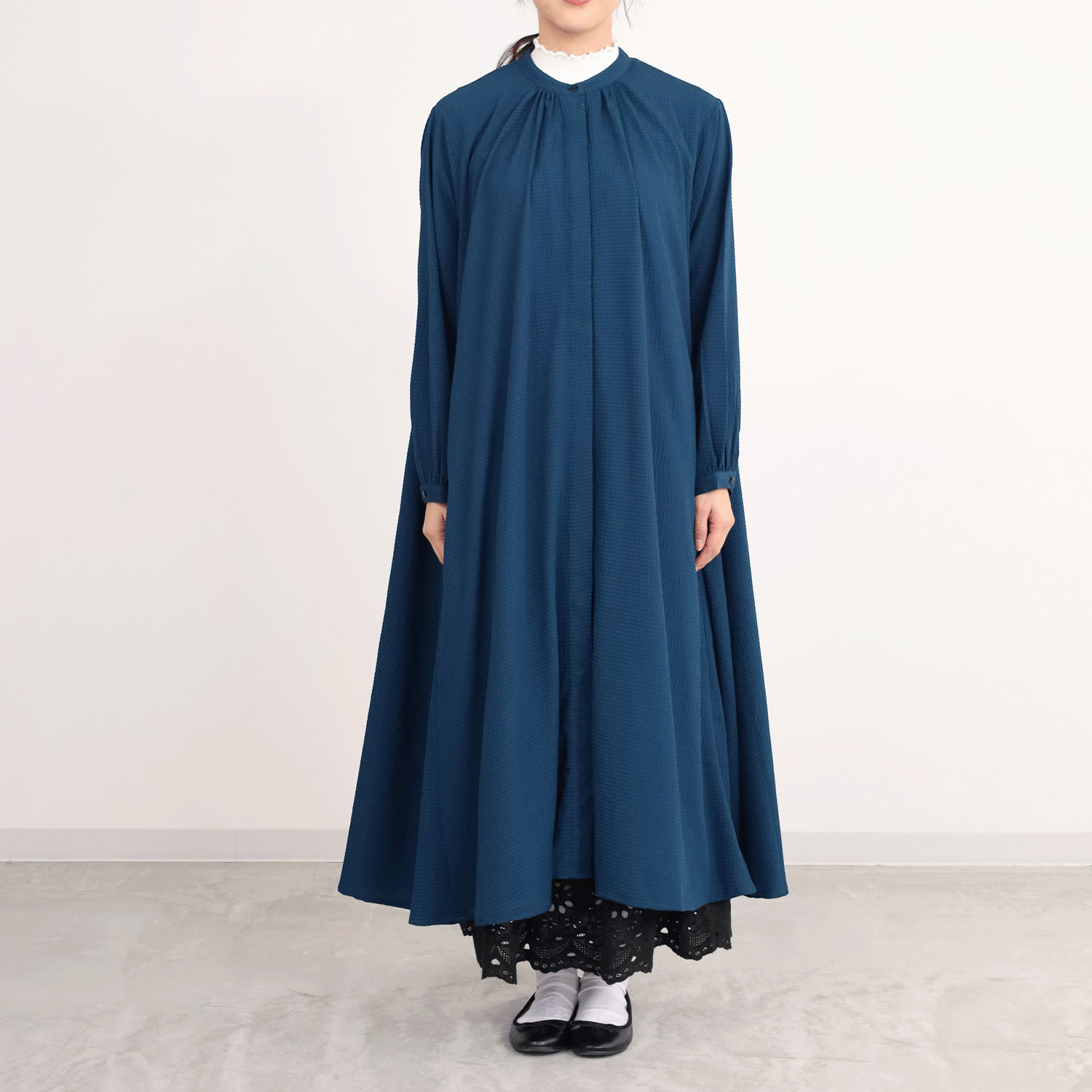 【ETONET限定】オーブ バンドカラーテントワンピース - 画像6