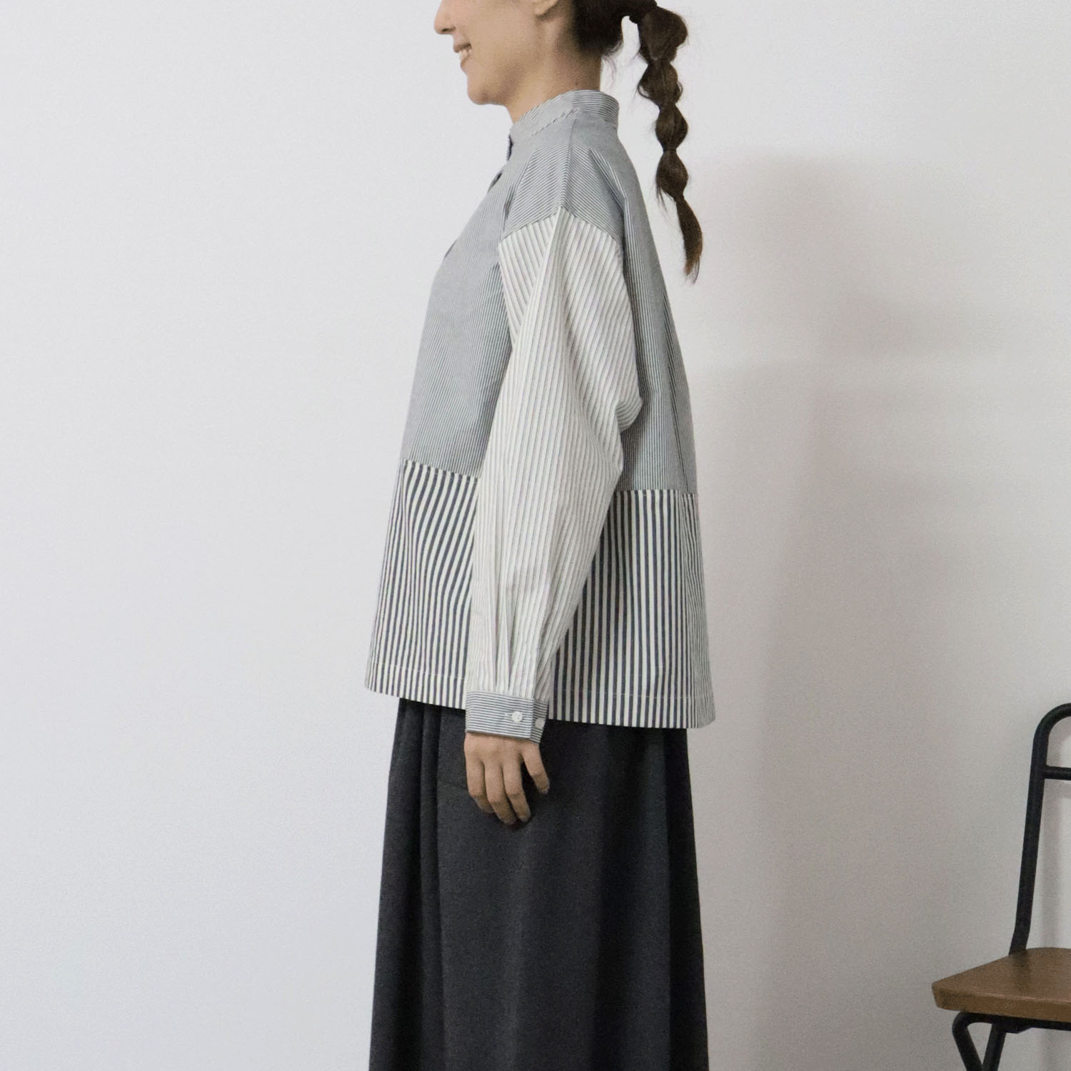 cloudnine ノンノ 綿ブロード3柄コンビブラウス - 画像3