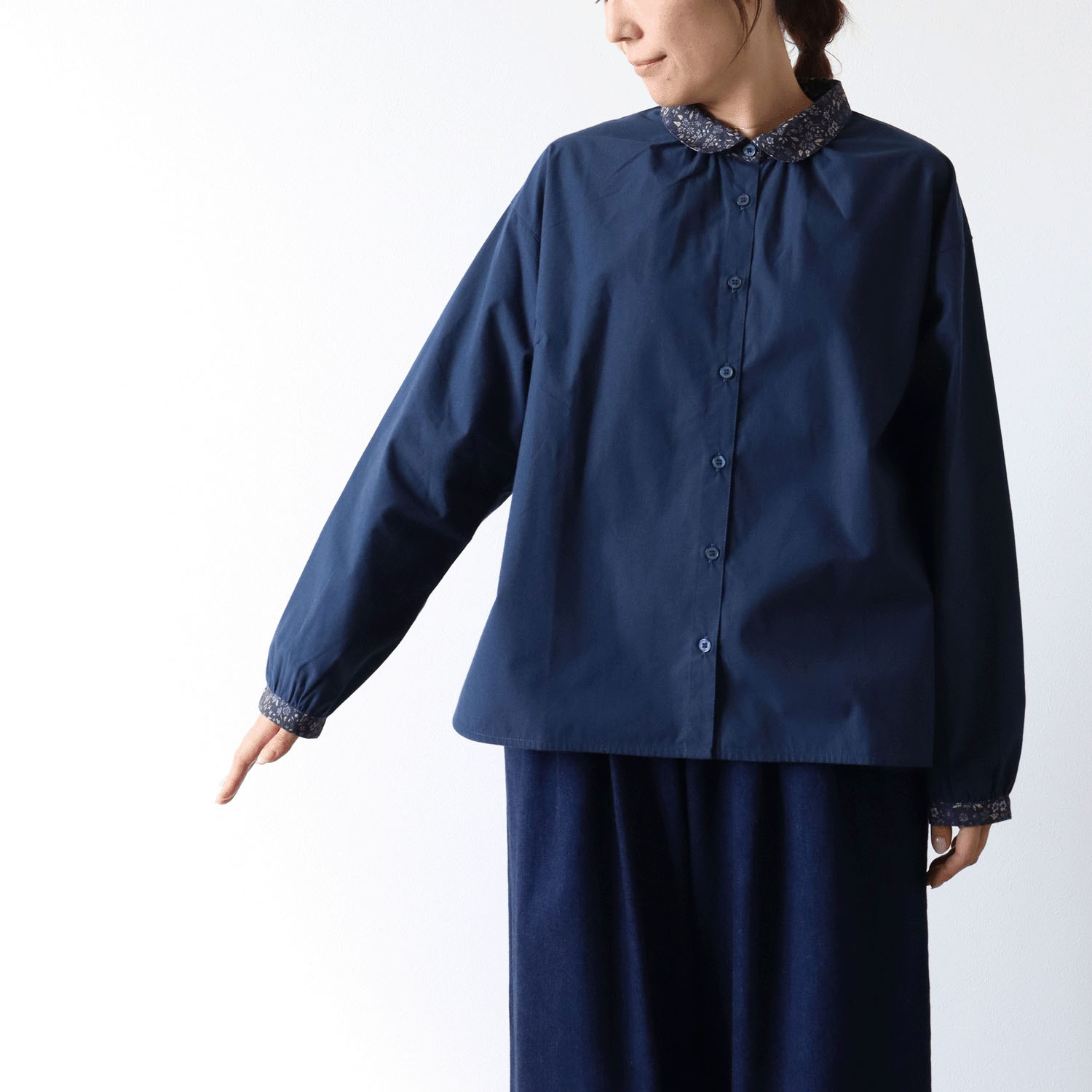 cloudnine ノンノ 小花プリントコンビブラウス - 画像11