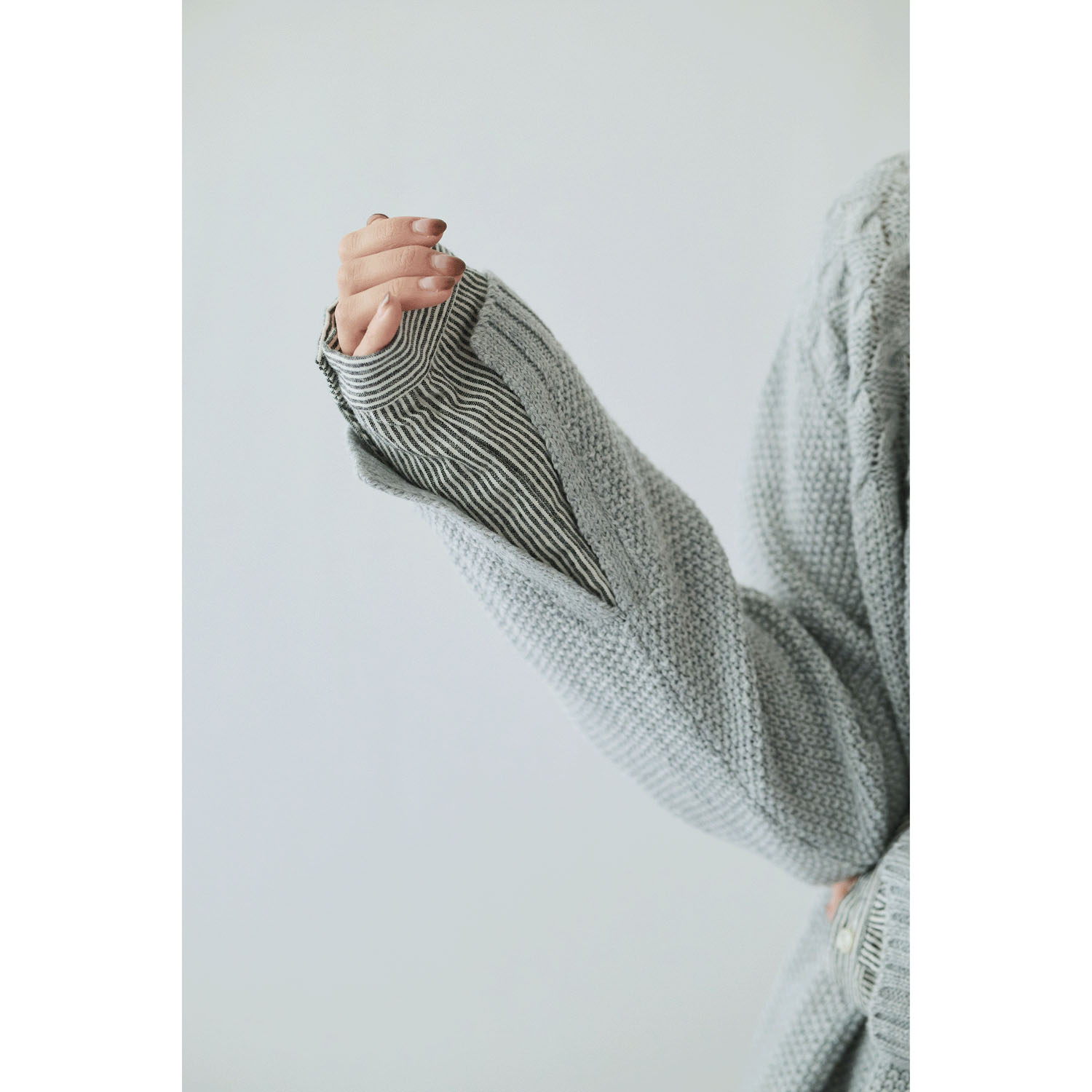 cloudnine ノンノ ニット無地・布帛ストライププルオーバー - 画像6