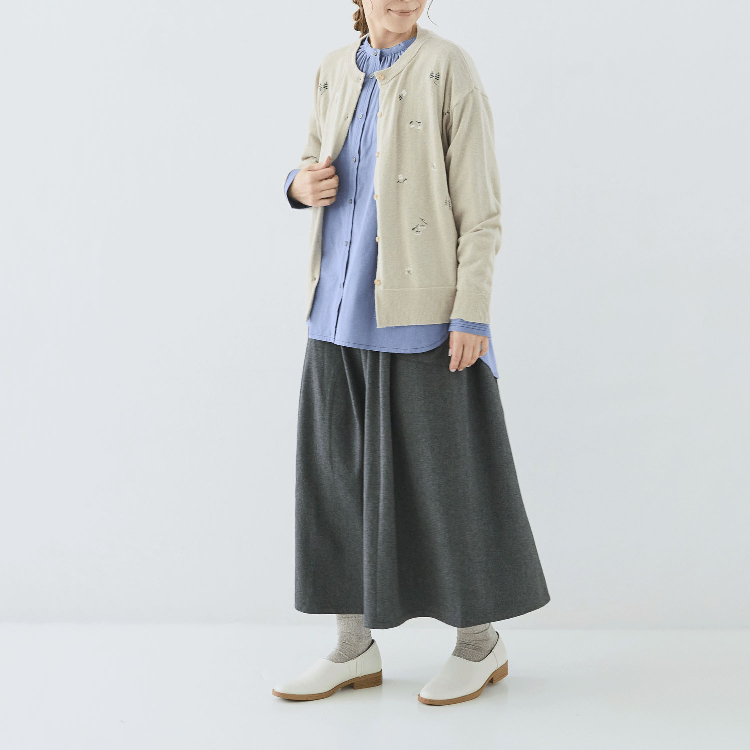 cloudnine ノンノ 配色ステッチ入り前開きチュニック - 画像20