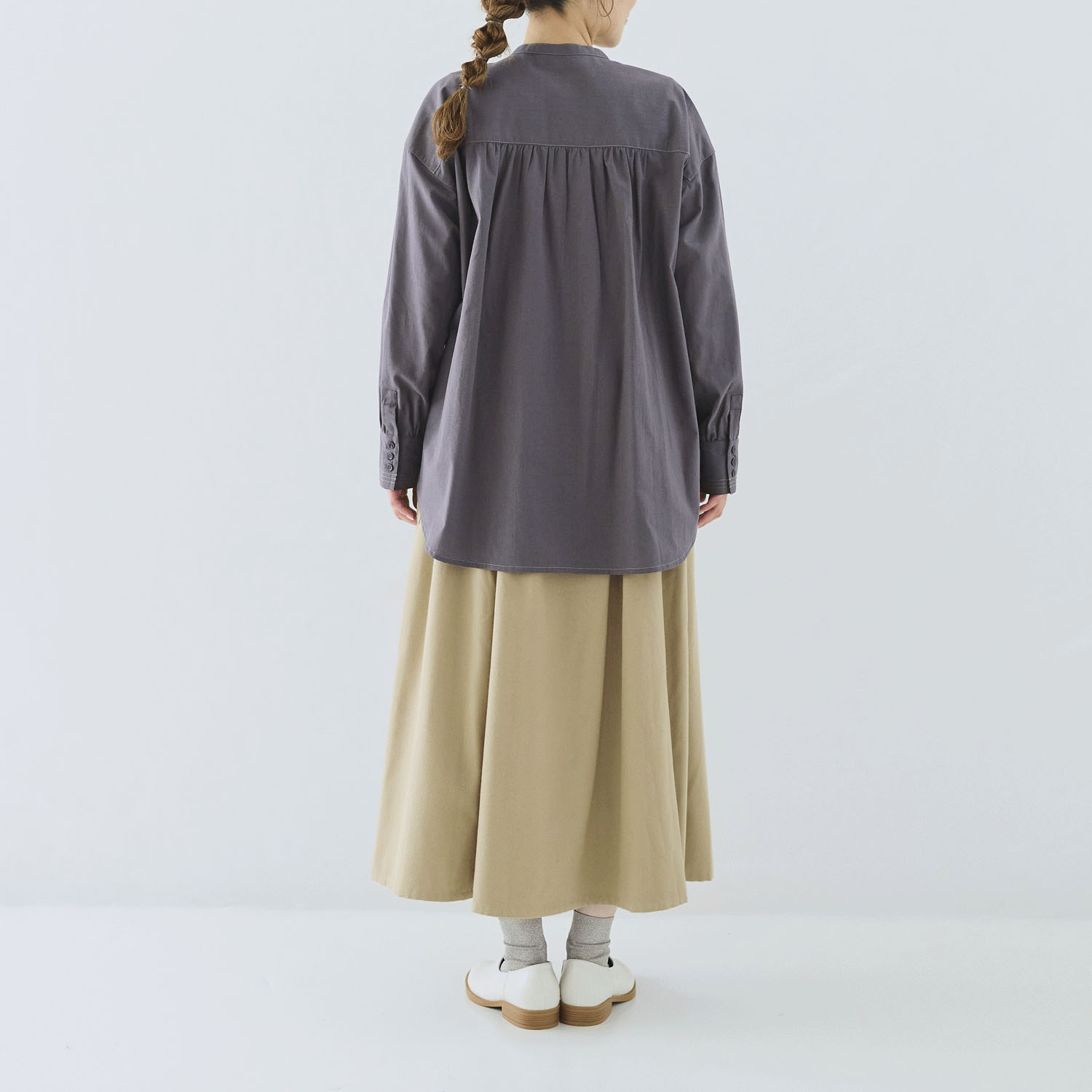 cloudnine ノンノ 配色ステッチ入り前開きチュニック - 画像4