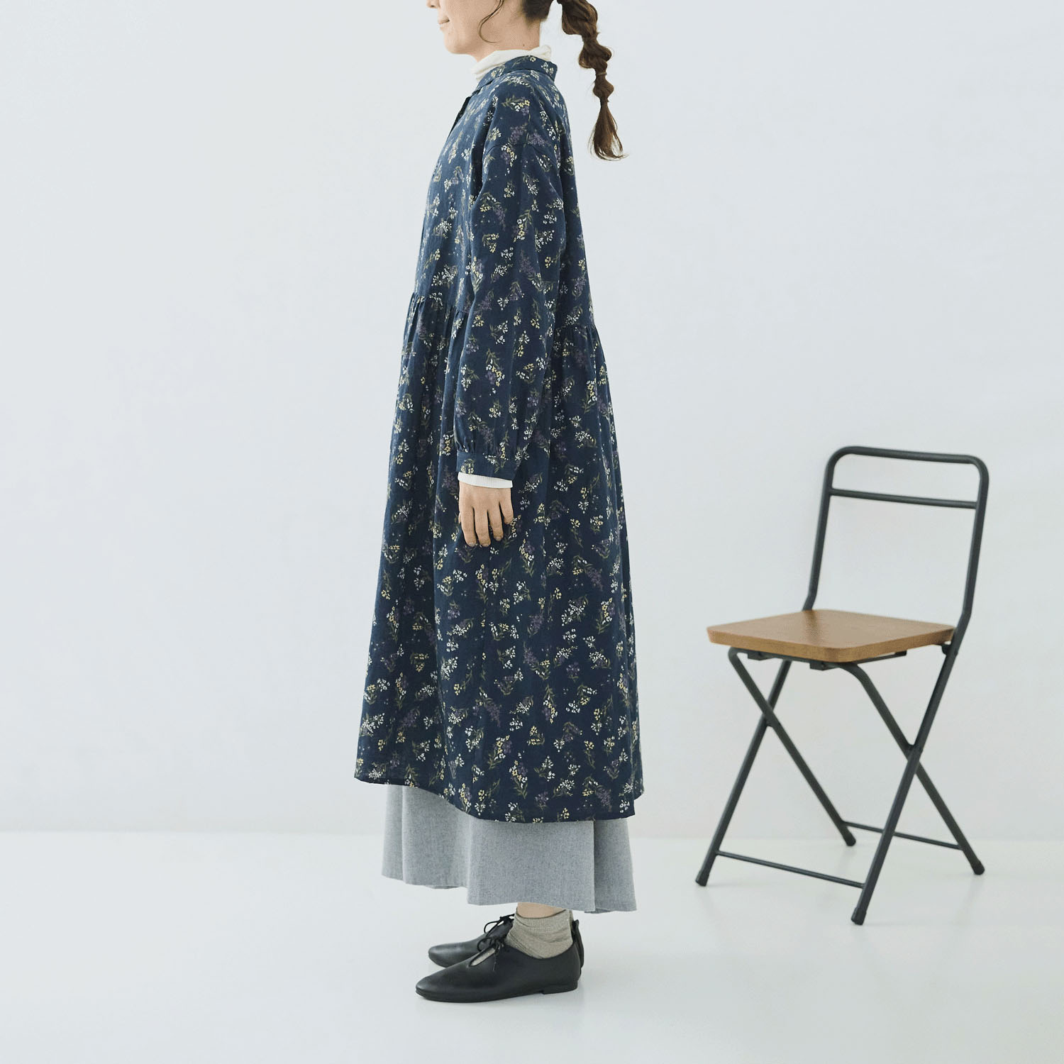 cloudnine ノンノ 綿麻レーヨン布帛花柄プリントワンピース - 画像10