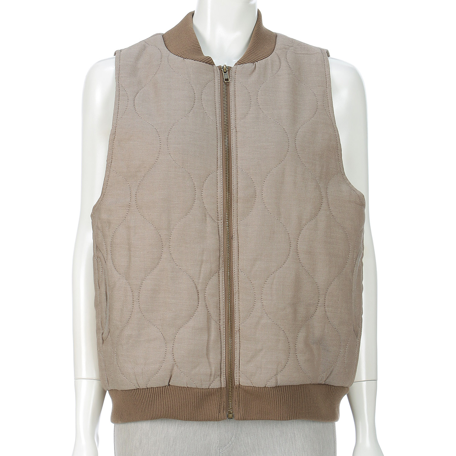 ノンノ ひょうたん柄中綿入りキルトベスト - 画像1