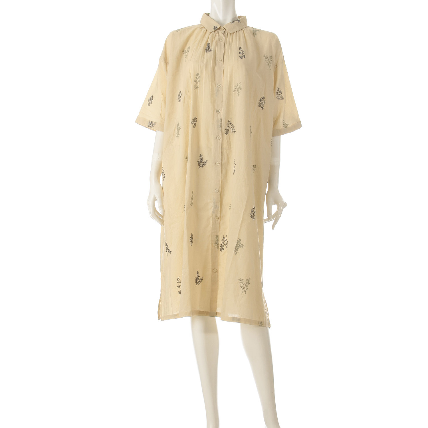 ノンノ ワンピース キャンブリック＋花柄総刺繍 - 画像3