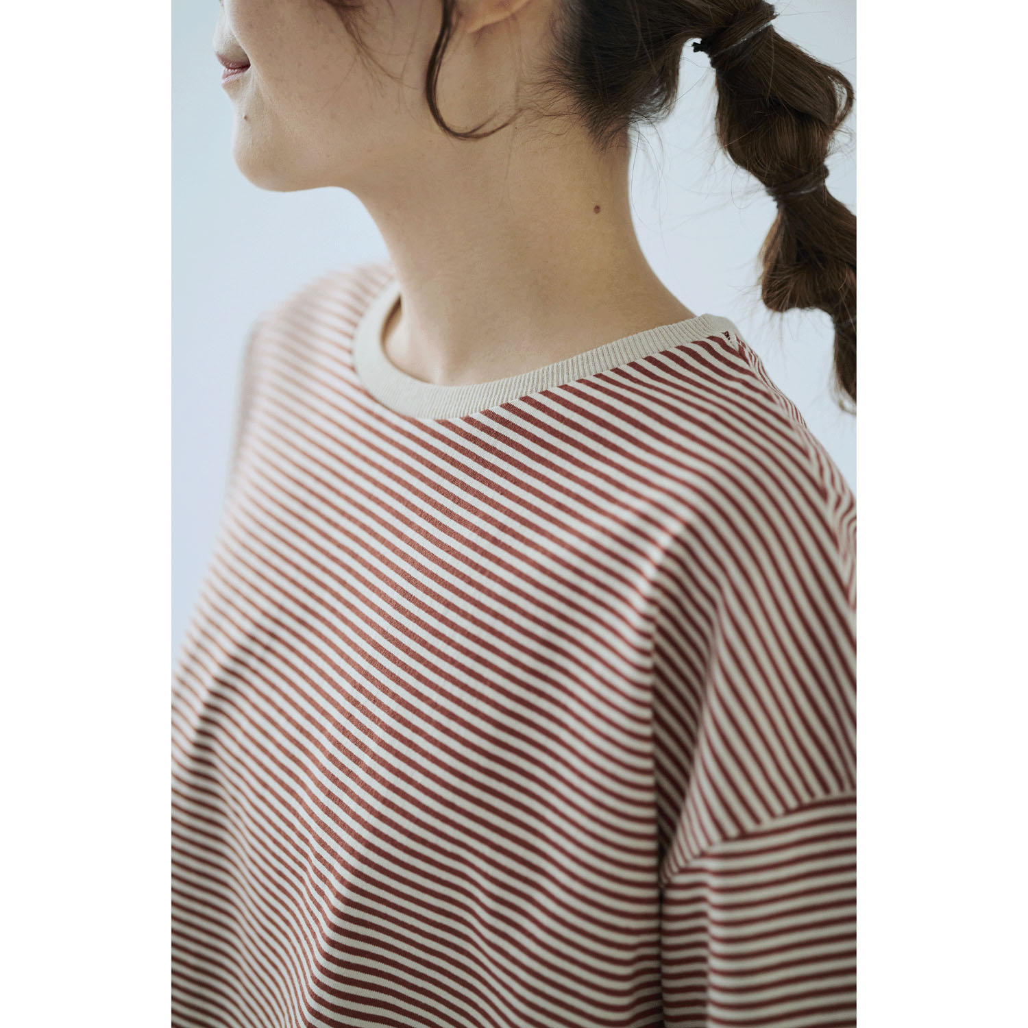 ノンノ カットソー  コットン天竺ボーダー＋リブ - 画像7