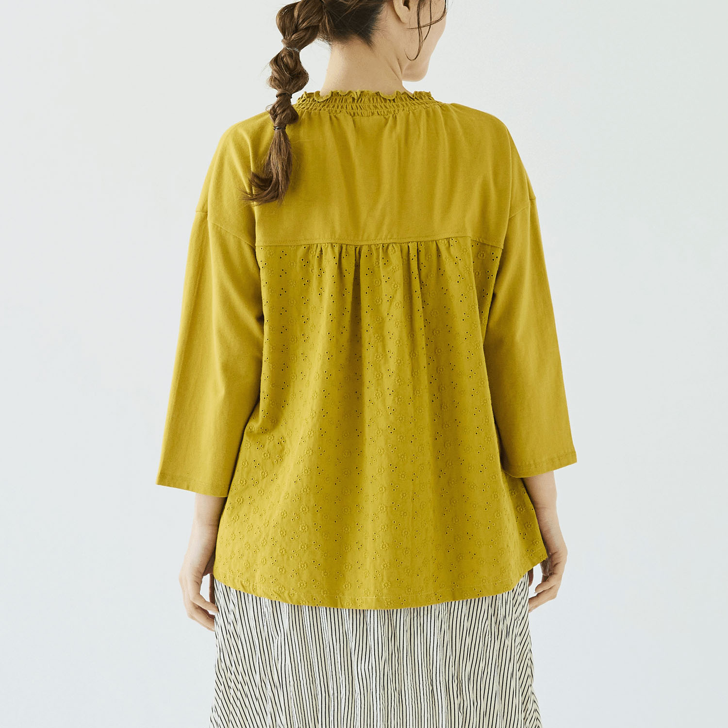 ノンノ カットソー コットン天竺無地＋コットン刺繍生地 - 画像10