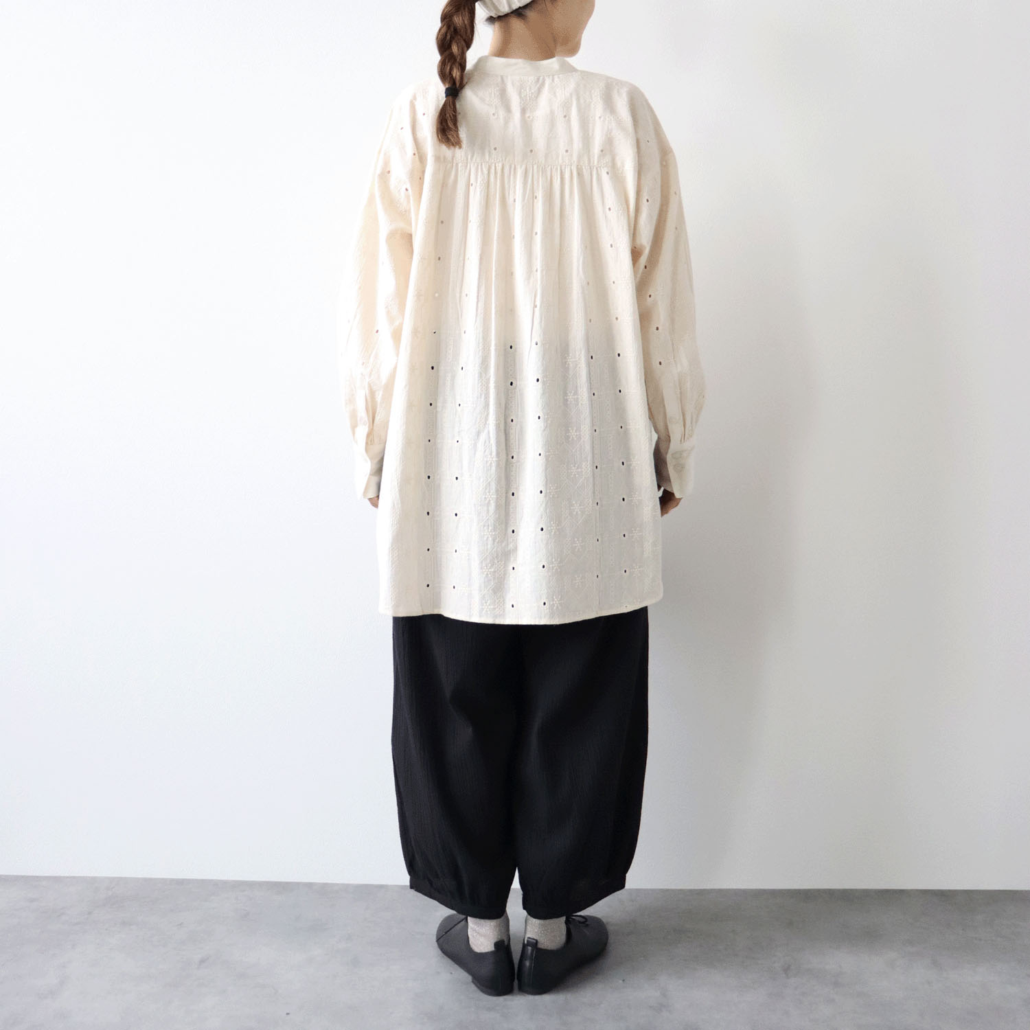 ノンノ チュニック キャンブリックシフリー刺繍＋キャンブリック無地 - 画像3