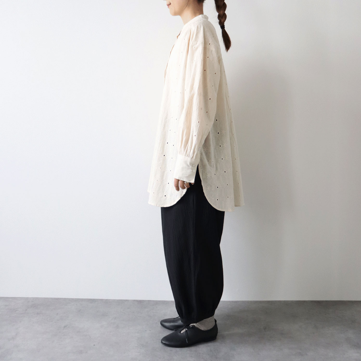 ノンノ チュニック キャンブリックシフリー刺繍＋キャンブリック無地 - 画像4