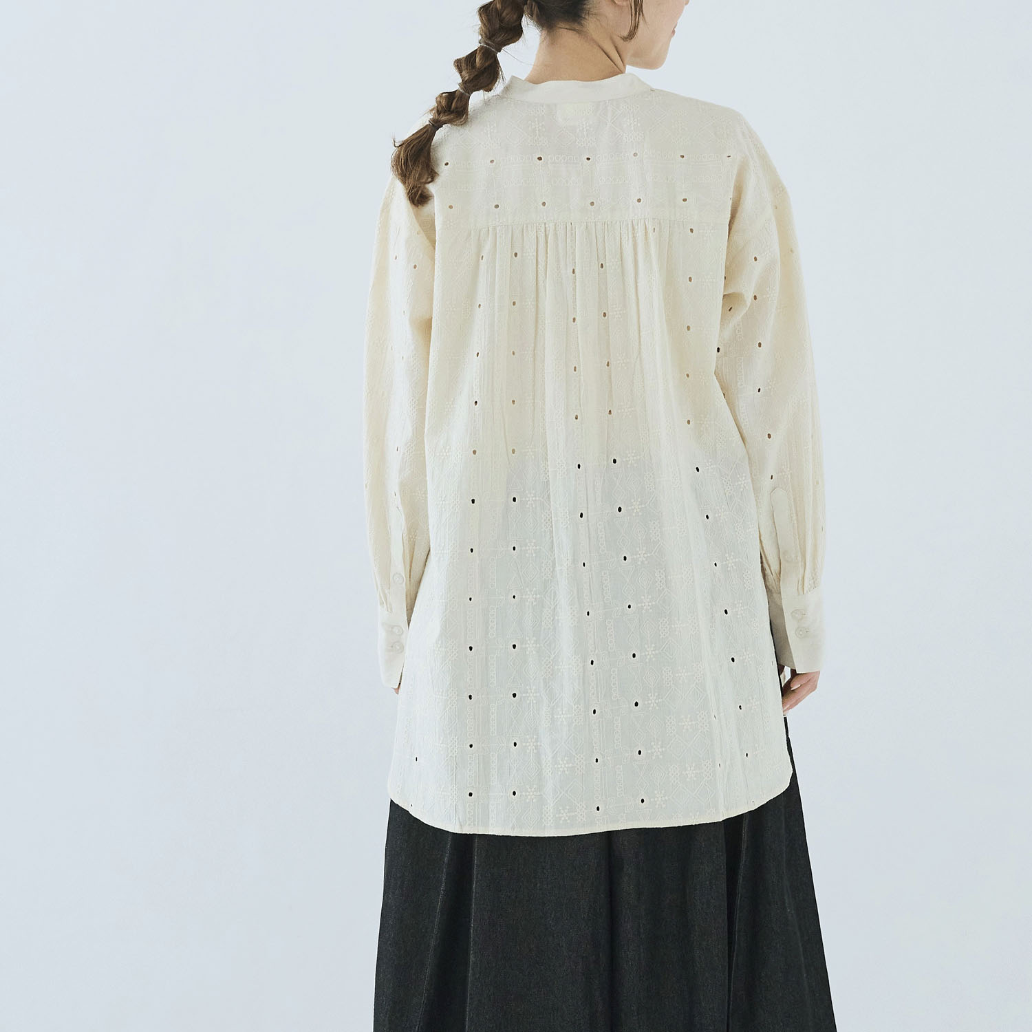 ノンノ チュニック キャンブリックシフリー刺繍＋キャンブリック無地 - 画像7