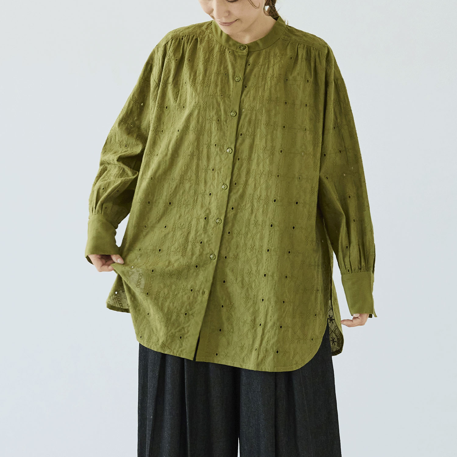 ノンノ チュニック キャンブリックシフリー刺繍＋キャンブリック無地 - 画像9