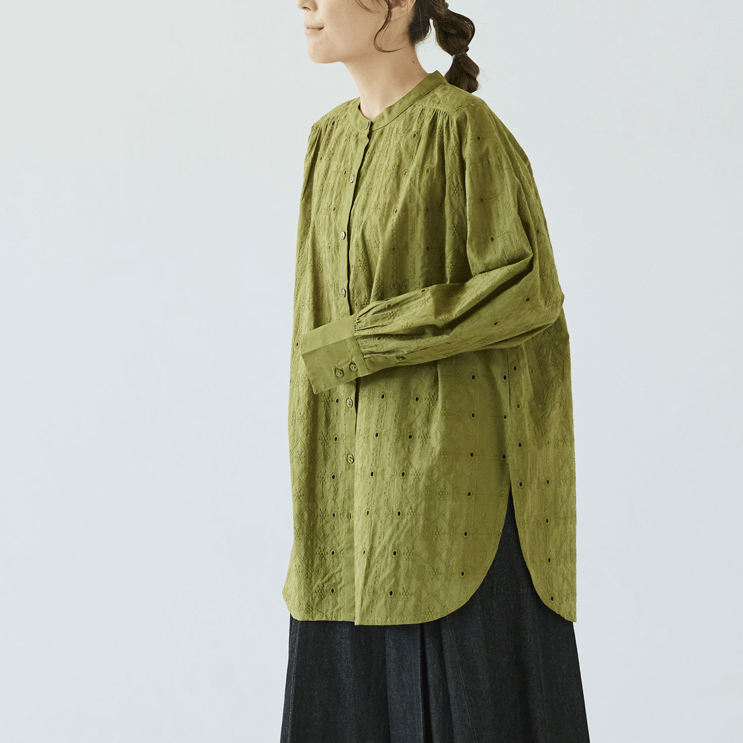 ノンノ チュニック キャンブリックシフリー刺繍＋キャンブリック無地 - 画像10